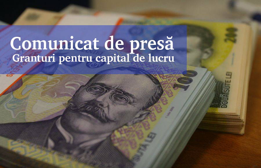 Comunicat de Presa - Granturi capital de lucru